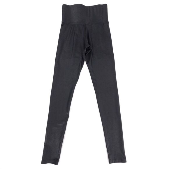CARBON38 High Rise 7/8 Leggings Takara Shine Solid Black Minimal Athleisure XS - Picture 5 of 6